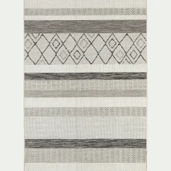 Tapis intérieur et extérieur à motifs - gris 120x170cm