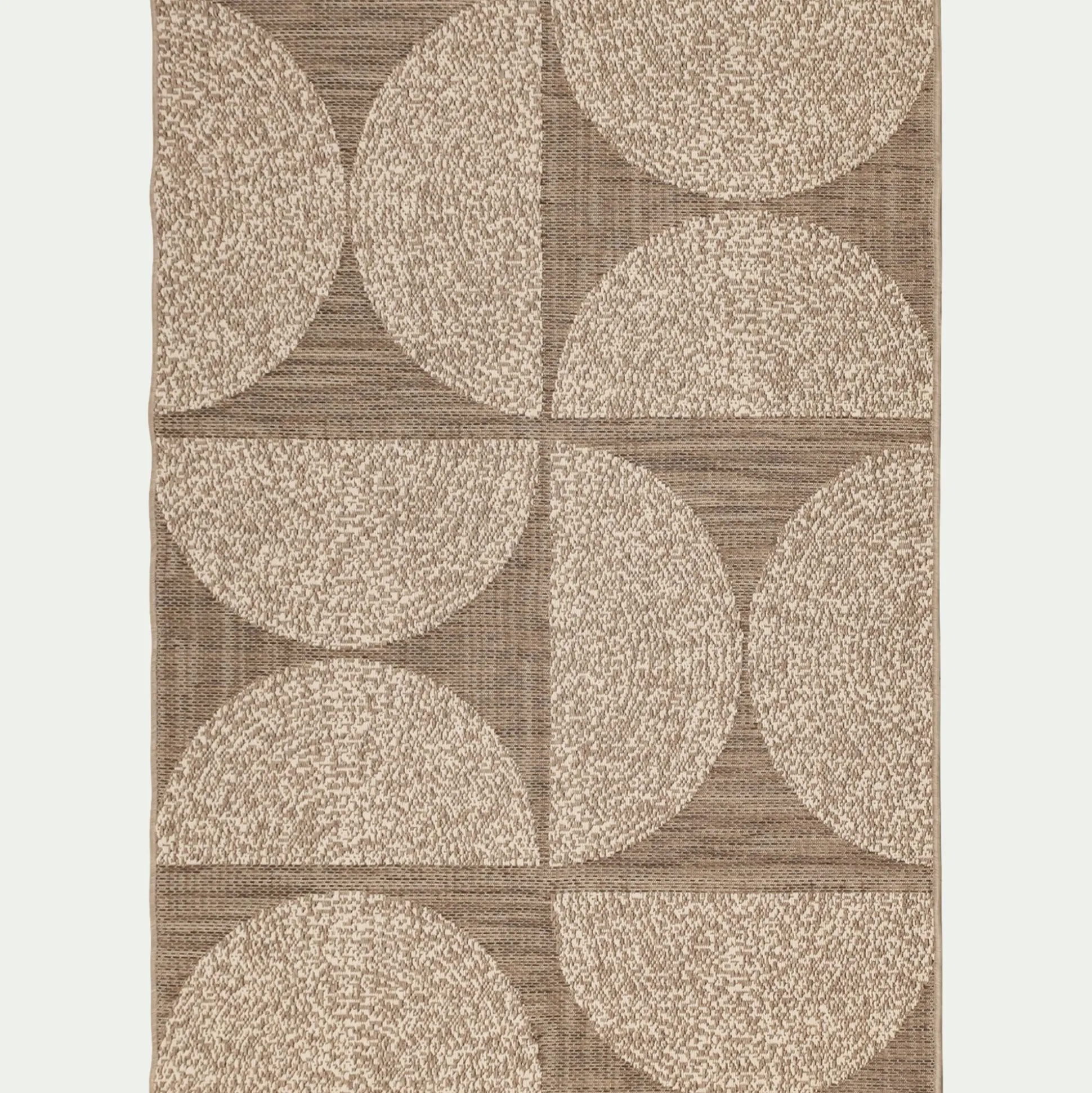 Tapis intérieur extérieur à motif géométrique 160x230cm - naturel