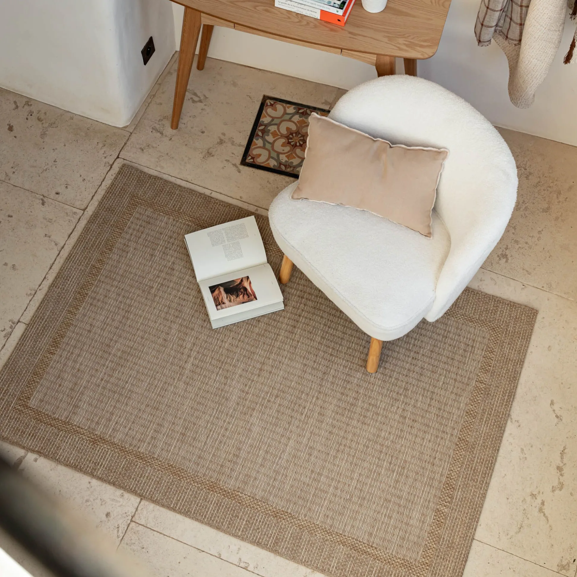 Tapis intérieur extérieur 120x170cm - naturel