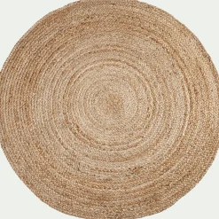 Tapis rond en jute - naturel D180cm