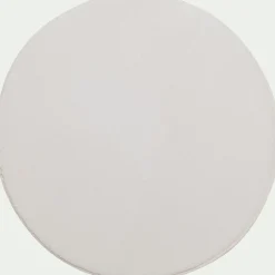 Tapis rond imitation fourrure - blanc ventoux D70cm