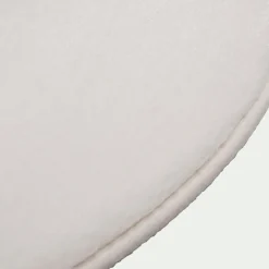 Tapis rond imitation fourrure - blanc ventoux D70cm