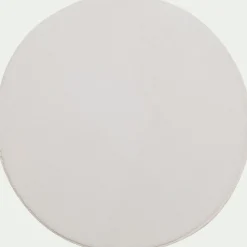 Tapis rond imitation fourrure - blanc ventoux D70cm