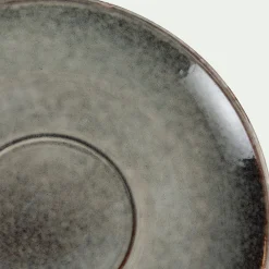 Tasse et soucoupe petit-déjeuner en grès 22cl - vert