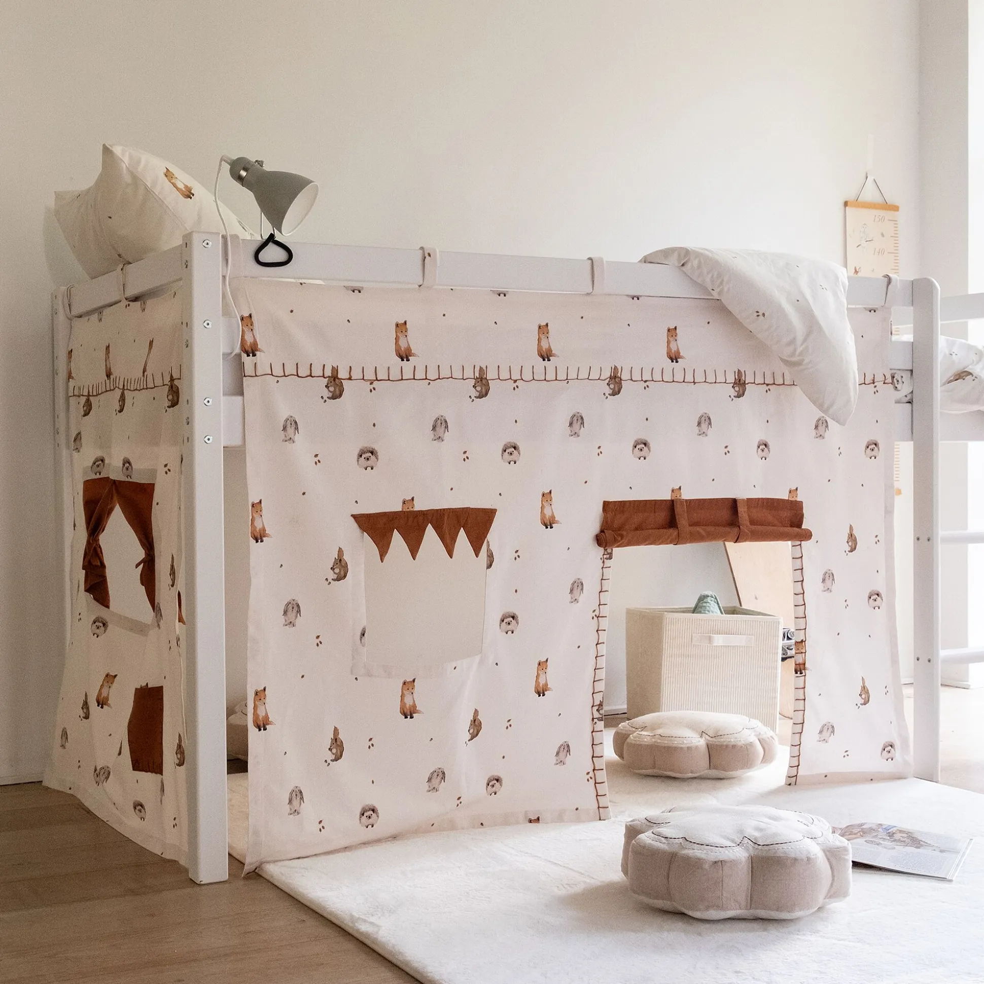 Tente de lit en coton l152xh106cm - blanc