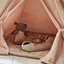 Tipi pour enfant avec tapis - rose argile
