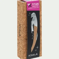 Tire-bouchon à double levier en inox - naturel