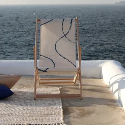 Toile de chilienne motif cordage en tissu - blanc