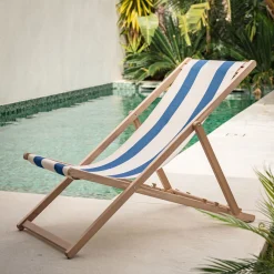 Toile de chilienne rayée en tissu - bleu