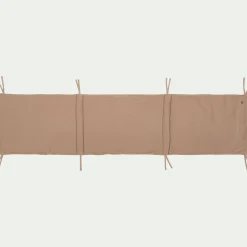 Tour de lit en gaze de coton bio 180x40cm - marron noisette