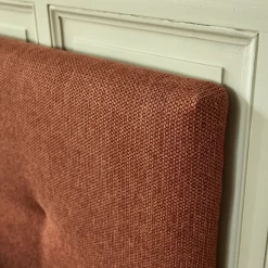 Tête de lit capitonnée en tissu L182cm - terracotta