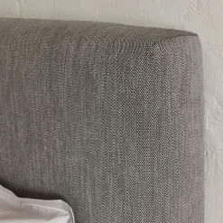Tête de lit dosseret tapissier en tissu épais 160cm - gris granite