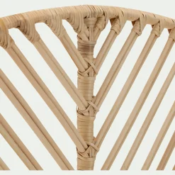Tête de lit ronde en rotin L150cm - bois clair