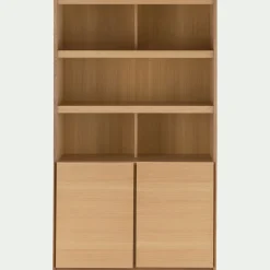 Vaisselier 2 portes en bois - bois clair