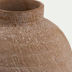 Vase boule en aluminium H20cm - marron