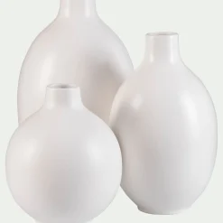 Vase boule en céramique H35cm - blanc ventoux