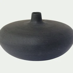 Vase boule en polystone H16,5cm - noir