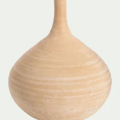Vase boule en terre cuite H21cm - beige