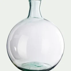 Vase boule en verre recyclé - transparent D32xH45cm