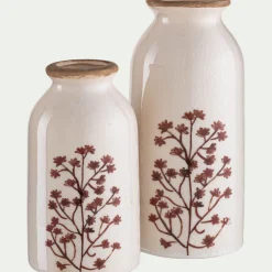 Vase classique en céramique H15,3cm - blanc