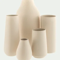 Vase classique en faïence H15cm - beige