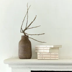 Vase classique en grès H24cm - marron