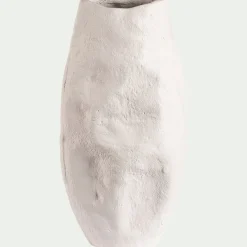 Vase contemporain en aluminium H37,5cm - blanc