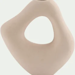 Vase contemporain en dolomite H17cm - blanc ventoux