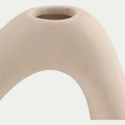 Vase contemporain en dolomite H17cm - blanc ventoux