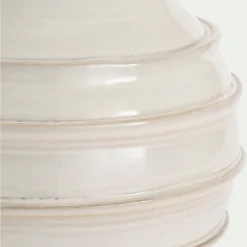 Vase contemporain en terre cuite H38cm - blanc