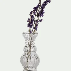 Vase contemporain en verre H16,5cm - transparent