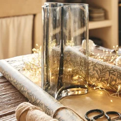 Vase contemporain en verre H30cm - gris