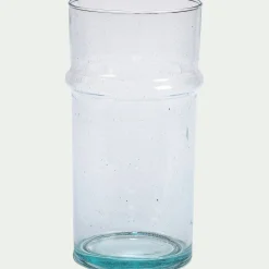 Vase cylindrique en verre recyclé D13xH28cm - transparent