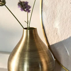 Vase en fer H9cm - doré