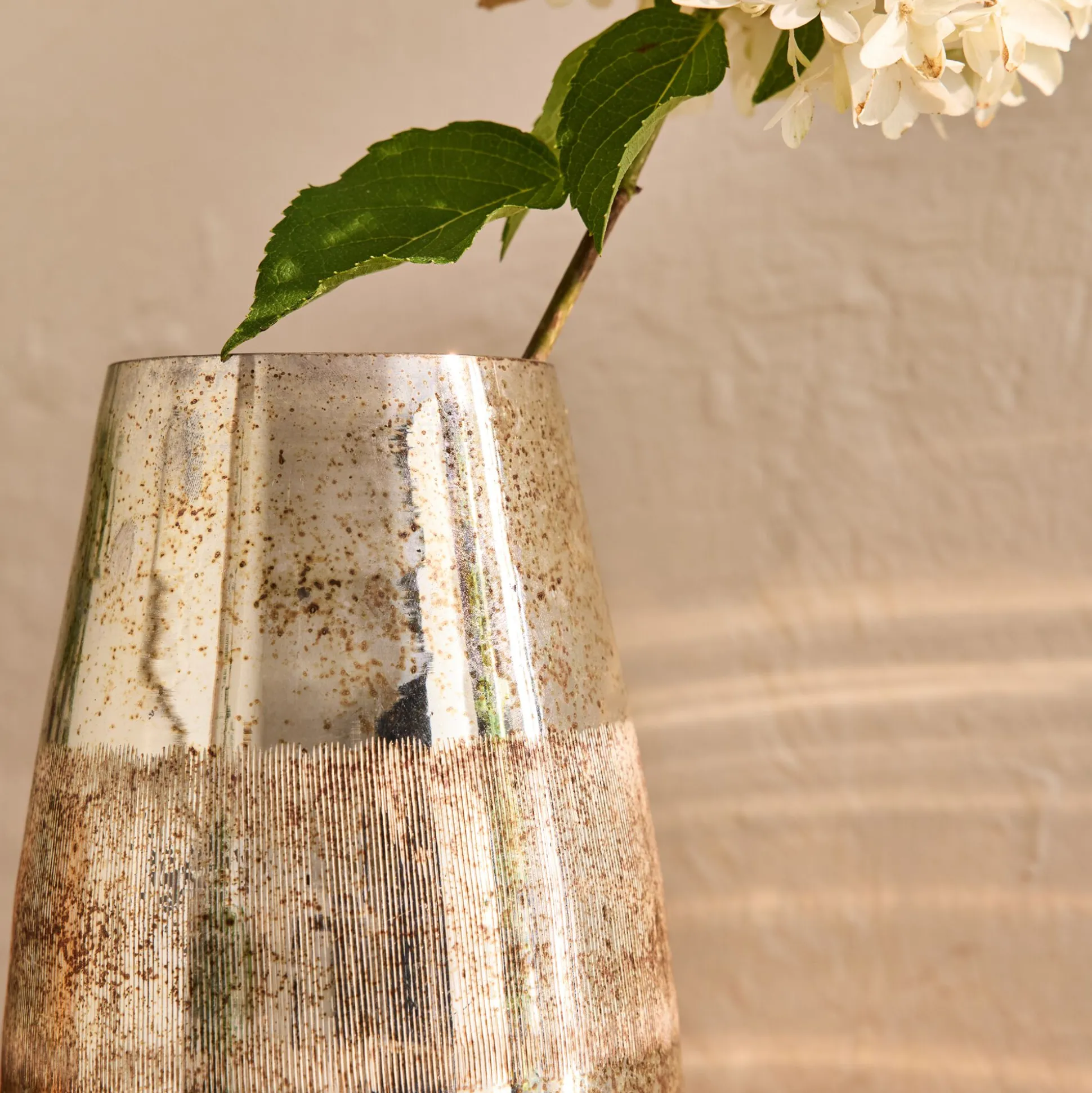 Vase en verre H22cm - doré