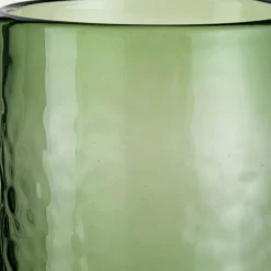 Vase en verre martelé H28,5cm - vert