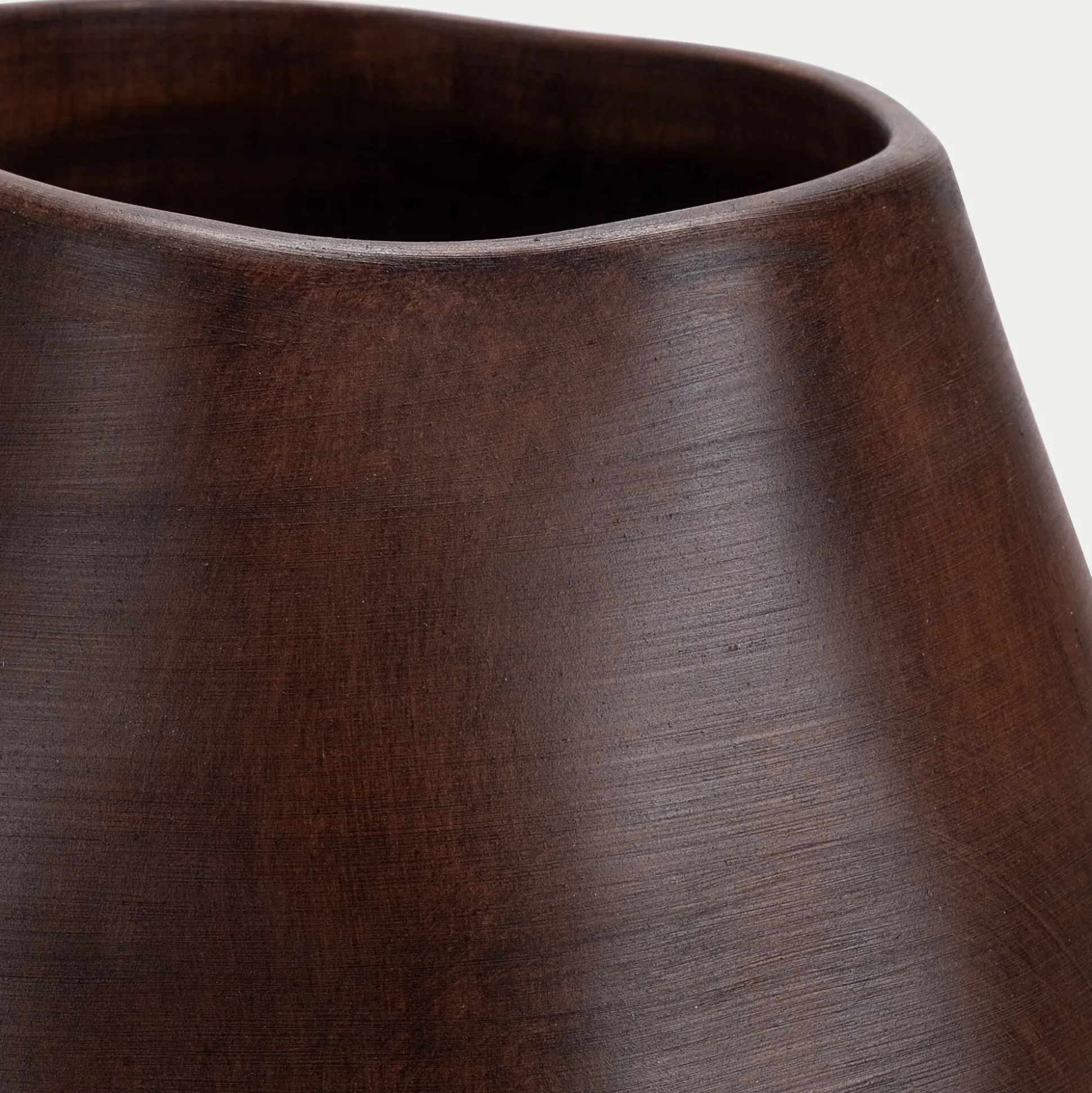 Vase organique en céramique H30cm - marron