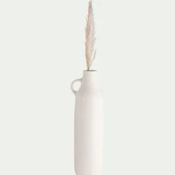 Vase pichet en faïence H51cm - blanc