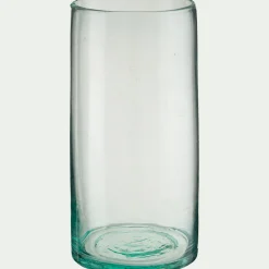 Vase tube en verre H25cm - transparent