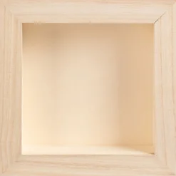 Vitrine à décorer en peuplier 15x15cm - naturel