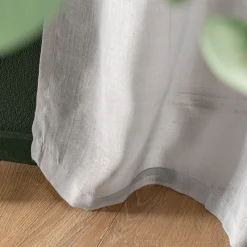 Voilage à œillets en polyester 135x250cm - gris borie