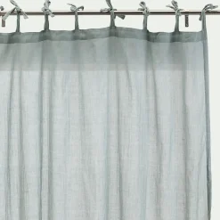 Voilage à nouettes en polyester et coton 130x250cm - bleu calaluna