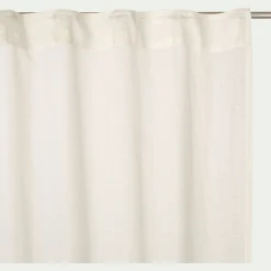 Voilage à pattes cachées en coton ajouré 140x260cm - beige sable