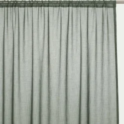 Voilage passe-tringle en polyster 140x250cm - vert cèdre