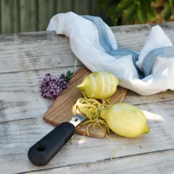 Zesteur canneleur en inox - noir