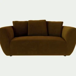 Canapé 2 places fixe en velours Velvet - bronze