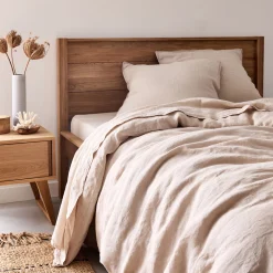 Housse de couette en lin lavé 240x220cm - beige