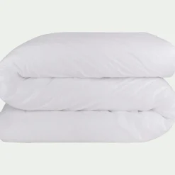 Housse de couette en percale de coton 240x220cm - blanc