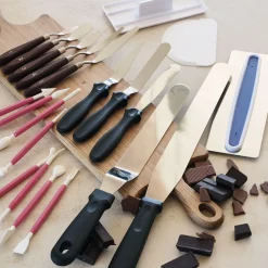 Lot de 5 spatules de modelage en inox - argenté