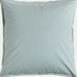 Lot de 2 taies d'oreiller en percale de coton - bleu calaluna 65x65cm